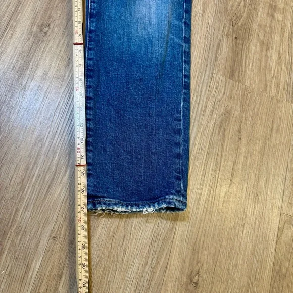 AG-ED Ex-Boyfriend Slouchy Jeans Size 27 Italian Denim Raw Hem - Picture 15 of 16